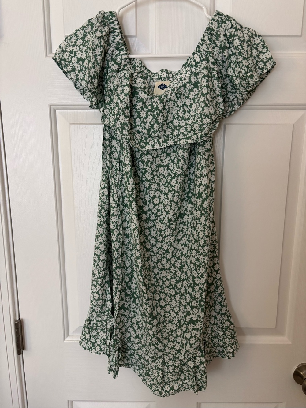 Sadie Robertson x Wild Blue Green Floral Off The Shoulder Midi Dress XS